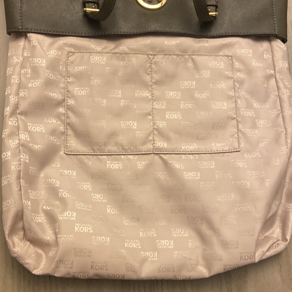 Michael Kors Jet Set Bag Olive Green Signature Tote Saffiano Leather - Picture 12 of 13